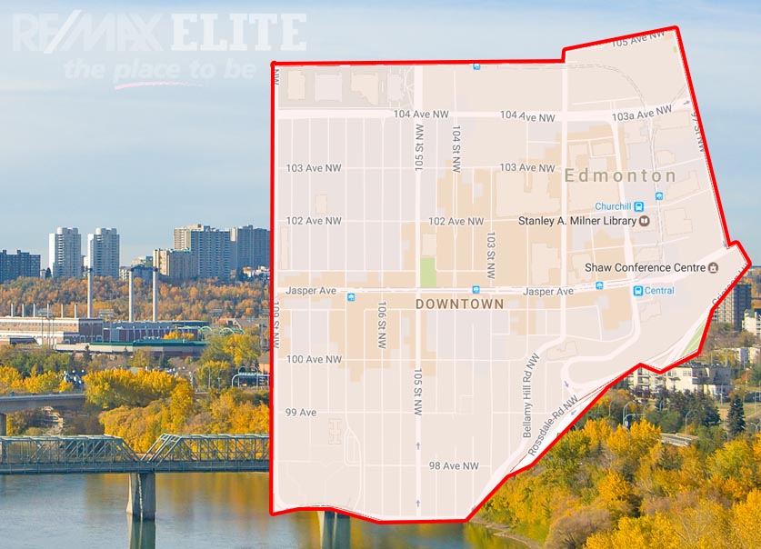 map of downtown edmonton